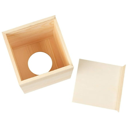 DIY Tissue Box for Bathroom Juvale Unfinished Wood Tissue Box Cover Bedroom Night Stand 5.06 x 5.06 x 5.875 Inches Natural Wood Facial Tissue Box Holder